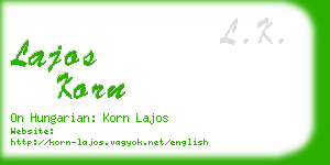 lajos korn business card